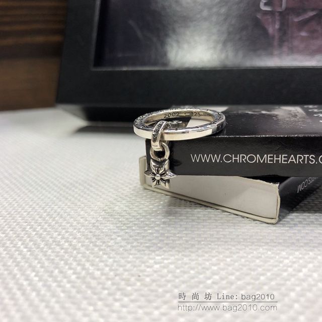 chrome hearts銀飾 克羅心六芒星尾戒戒指 925純銀 純手工製作 染黑拋光 克羅心銀戒指  gjc1985